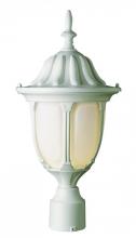  4042 WH - Hamilton 1-Light Opal Glass Traditional Outdoor Post Mount Lantern Head